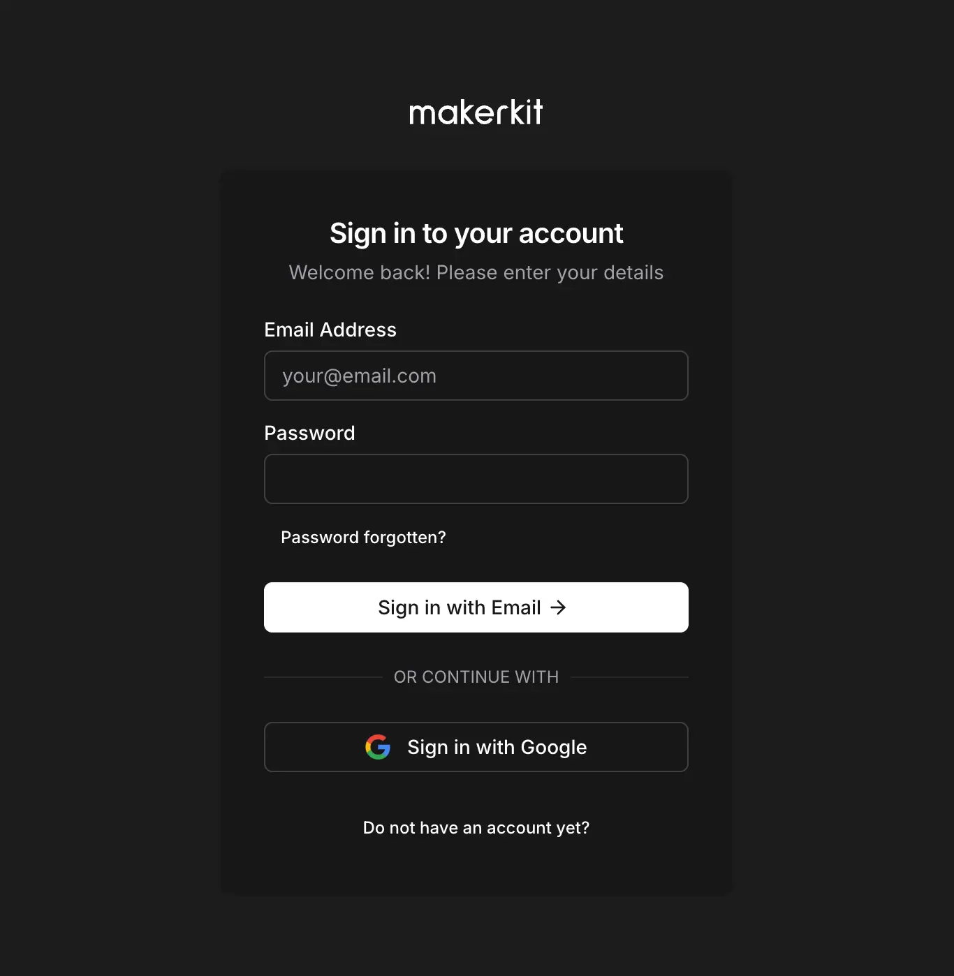 Arbix — интерфейс входа